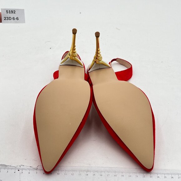 YDN Womens Wedding Comfortable Buckle Dress Suede Pointed Toe Backstrap Stiletto - Picture 6 of 7